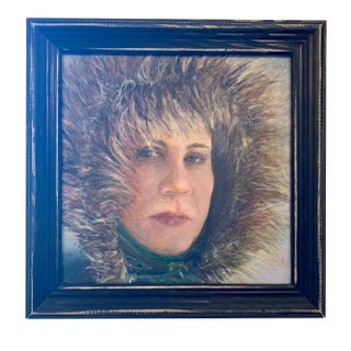"Portrait of an Women”, Contemporary Oil Painting, Framed Arts, by Van Ness For Sale