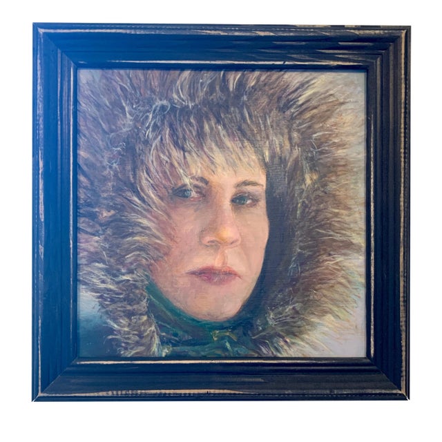 "Portrait of an Women”, Contemporary Oil Painting, Framed Arts, by Van Ness For Sale