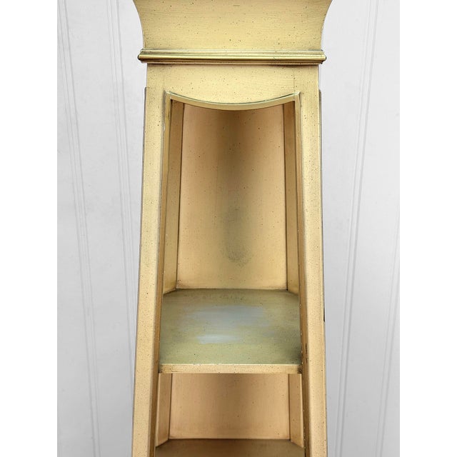Wood Vintage Hollywood Regency Obelisk Pyramid Etagere Cabinet Stand For Sale - Image 7 of 15