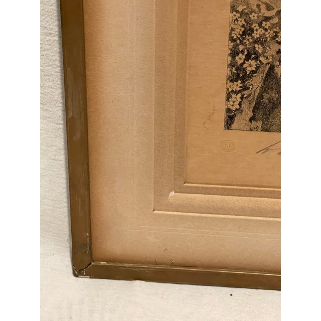 1900 Framed Orig. Etching W Dendy Sadler & James Dobie Signed For Sale - Image 12 of 15