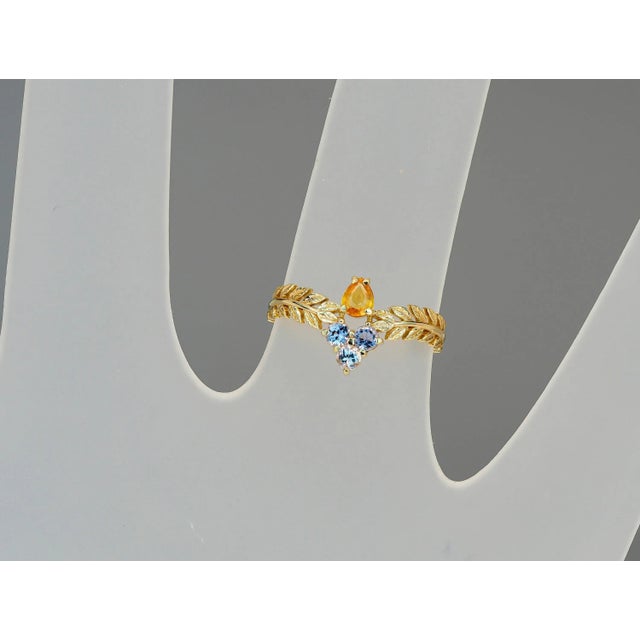 Olive Leaves 14k Gold Ring Size 5 (All Sizes Available) For Sale - Image 10 of 10