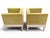 Mid-Century Modern Pair of Mid Century Modern Green Chartreuse Club Chairs in Velvet For Sale - Image 3 of 10