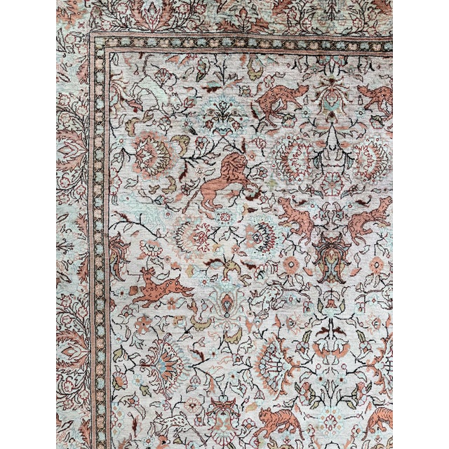 Vintage Turkish Silk Kayseri Rug, 1960s For Sale - Image 15 of 18