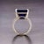 Natural Solitaire Sapphire Ring 6.5 14k W Gold 7 TCW Certified For Sale - Image 4 of 18