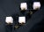 Mid-Century Modern Maison Arlus, Black & Brass Pair of Double Sconces, France Mid-Century For Sale - Image 3 of 7