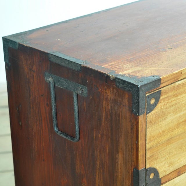 Wood Japanese Tansu Chest of Drawers, 1870 For Sale - Image 7 of 14