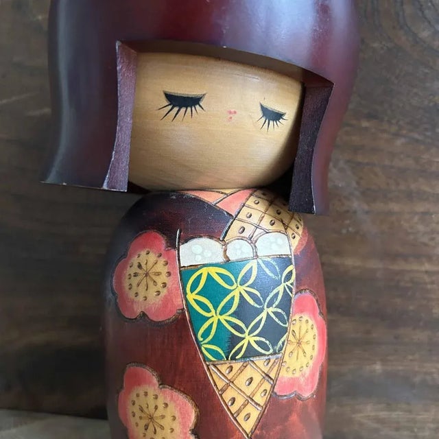 Mid-Century Modern Vintage Kawaii Kokeshi Doll, 1970s For Sale - Image 3 of 9