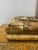 Vintage Large Bone Box With Hammered Brass Fittings & Jeweled Center Medallion