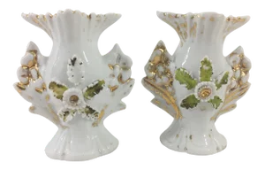 Miniature Old Paris Vases - a Pair