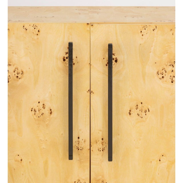 Contemporary Contemporary Burl Poplar Cabinet For Sale - Image 3 of 8