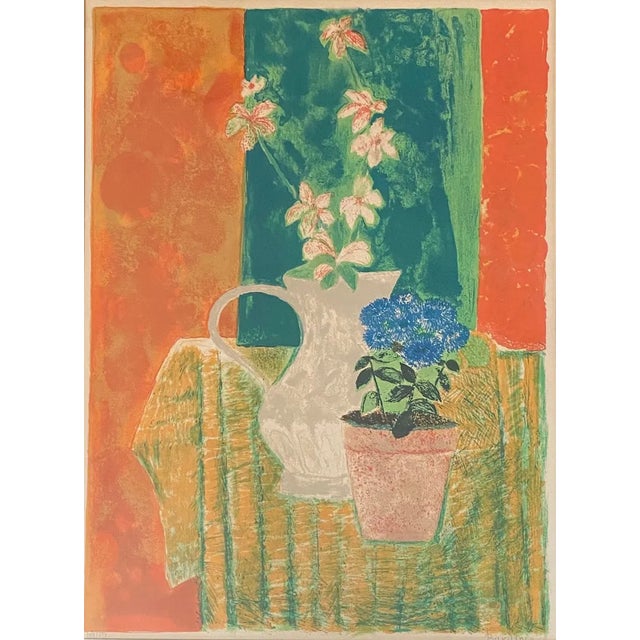 Guy Bardone’s 'Flower and Vase' combines elements of Impressionism, post-Impressionism, and the associated flatness of...