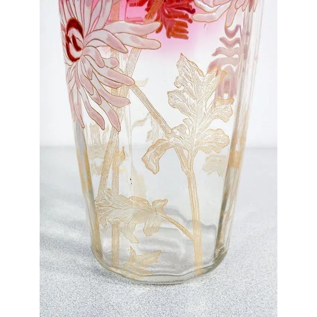 French Glass and Enamel Vase from Legras For Sale - Image 12 of 18