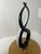 Mid 20th Century Vintage Murano Love Knot Art Glass Sculpture Black White Lucite Base For Sale - Image 5 of 16