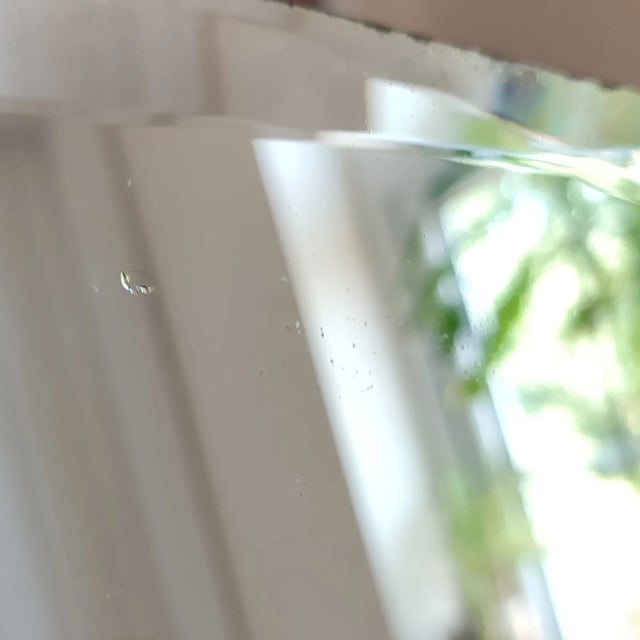 Mid-Century Modern Frameless Distressed Wall Mirror, 1940s For Sale - Image 6 of 11