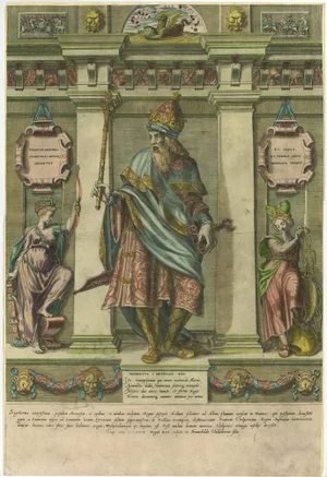 Gaspare Oselli after Francesco Terzi, Illustration of Sigebert, Germanic King of Austrasia, 1569, Print