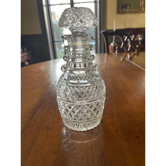 Glass Antique Late 19th Century English Cut Glass Decanter For Sale - Image 7 of 8