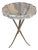Scalloped Edge Lucite and Silver Finish Round Side Table For Sale