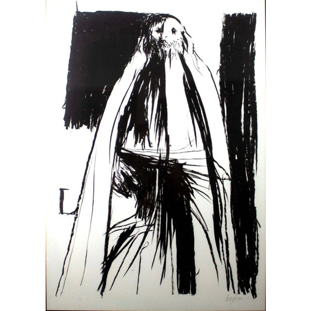 An intriguing modern lithograph on paper titled “The Patriarch (Oedipus at Colonus)” by Leonard Baskin. Signed on the...