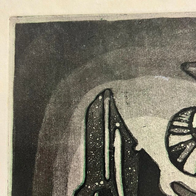 Pez Abstract Paper Engraving, Limited Edition 6/25, Maria Teresa Vieyra Rincon For Sale - Image 12 of 13