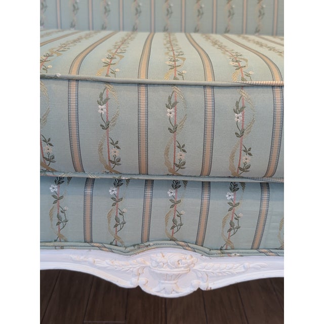 Shabby Chic 1940s Lovely French Style Ornate Settee/ Loveseat For Sale - Image 3 of 11