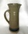 A striking, generously proportioned vintage studio pottery pitcher distinguished by its elegant architectural silhouette,...
