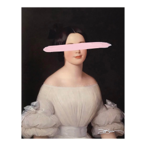 Josh Young "Emma" Mixed Media Painting