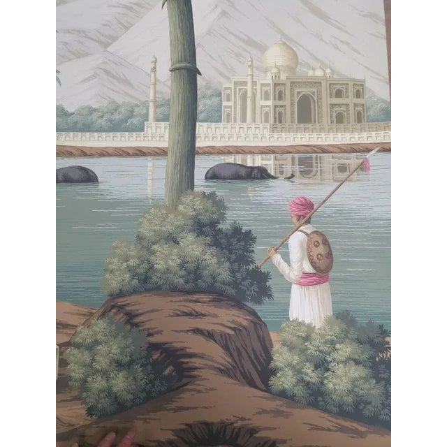 Asian 36" * H96" * 13ps, Eearly View of India Panoramic Wallpaper - Set of 13 For Sale - Image 3 of 12