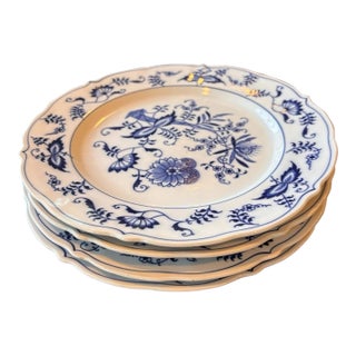 Vintage Mid-Century Modern Blue Danube Dinner Plate - Set of 4 For Sale