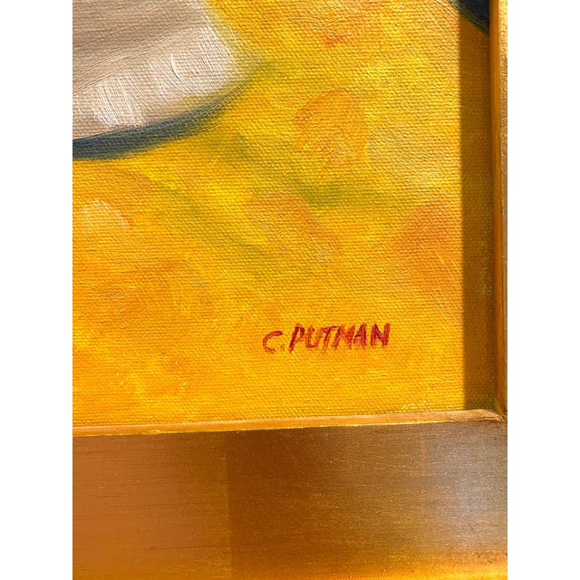 Roses Oil Painting Floral Still Life by San Francisco Bay Area Artist Carol Putman, Signed & Framed in Gold For Sale - Image 4 of 7