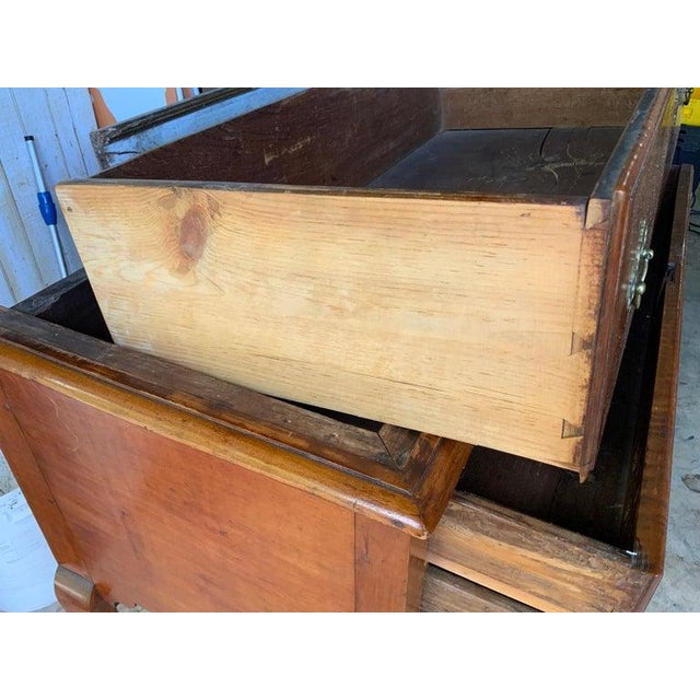 Auburn Late 18th Century Flat Top Curly Maple Highboy For Sale - Image 8 of 16