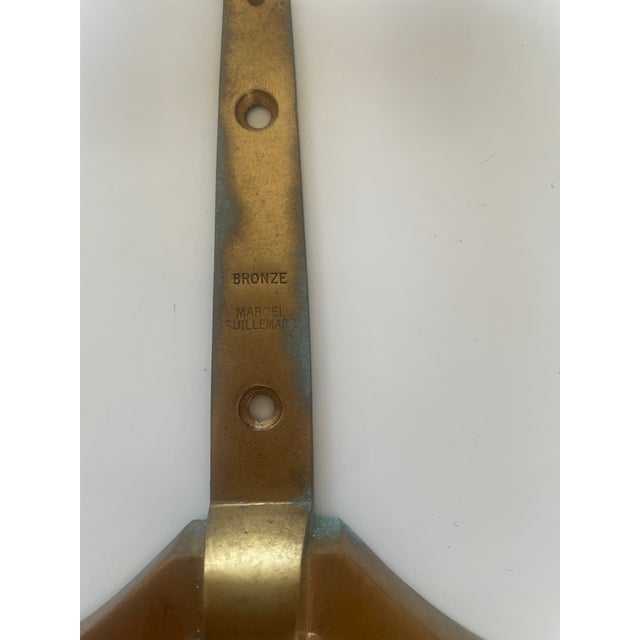 Marcel Guillemard 1930s Marcel Guillemard Signed Bronze Wall Scones For Sale - Image 4 of 6