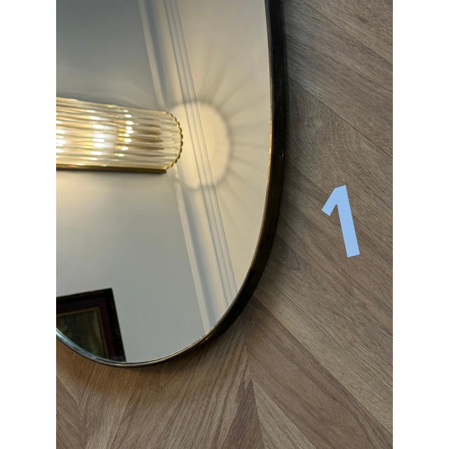 1950s Vintage Mirror in Gilded Brass, 1950s For Sale - Image 5 of 18