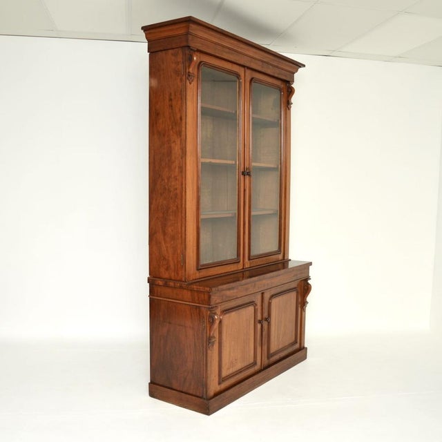 Antique Victorian Breakfront Bookcase, 1840s For Sale - Image 4 of 14