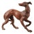 Hand-Carved Wooden Dog Sculpture in Dynamic Running Pose For Sale