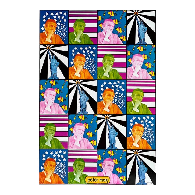Peter Max Pop Art Poster 6 Mayor Lindsay 1970 For Sale