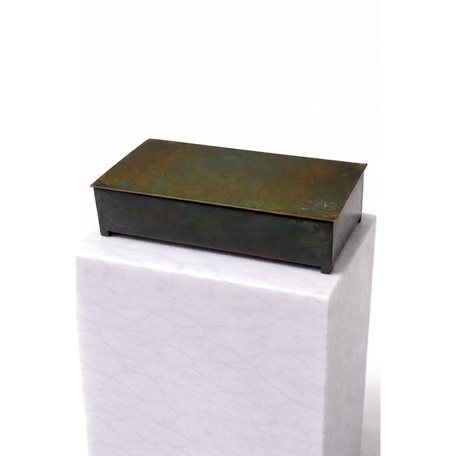 Art Deco Bronze Lidded Box by Sune Bäckström, Sweden, 1930 For Sale - Image 3 of 9