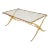 World Away Klismos Metal Gold Leaf Coffee Table For Sale