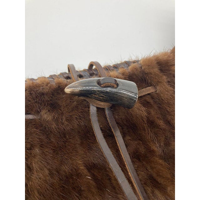 Brown Mid 20th Century Dolce and Gabbana Brown Mink Fur Shoulder Bag For Sale - Image 8 of 11