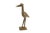 Large Fishing Bird Triple Horn and no Fish Vintage African Bronze Sculpture For Sale - Image 9 of 9
