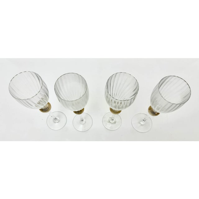 FOUR Vintage all crystal perfection, grace and beauty, our Manhattan Gold Wine glass has a dash of daring. At the base of...