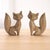 Arts & Crafts Modern Fox Figurine (Set of 2) For Sale - Image 3 of 5