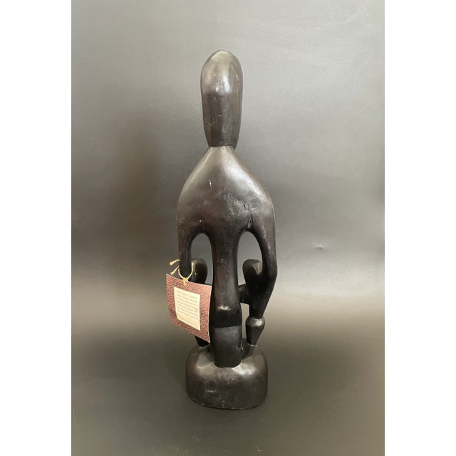 Late 20th Century African Wood Carving Family Circle Sculpture From Ghana For Sale - Image 5 of 12