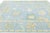 Modern Oushak Style Hand-Knotted Wool Area Rug - Powder Blue & Citron Floral For Sale In New York - Image 6 of 10