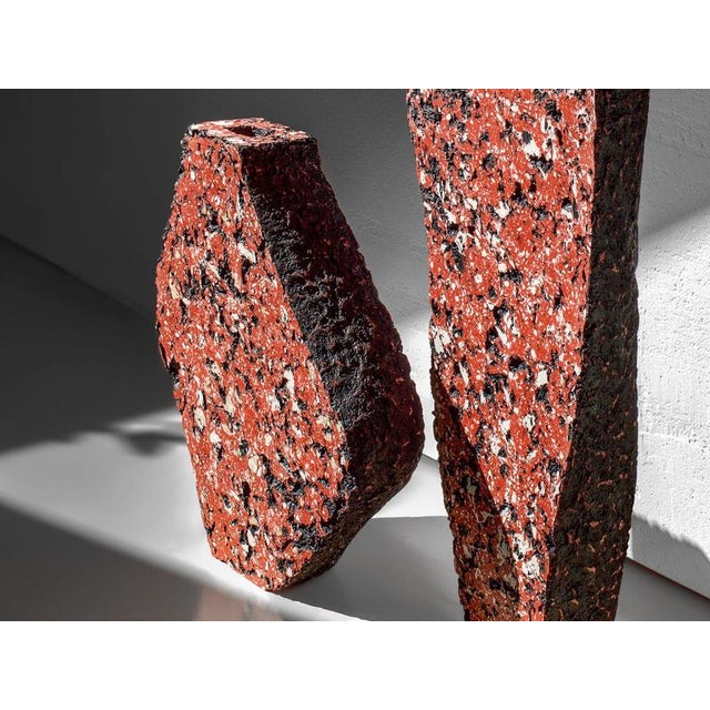 Fragment Red Vases by Donatas Zukauskas, Set of 2 For Sale - Image 6 of 10
