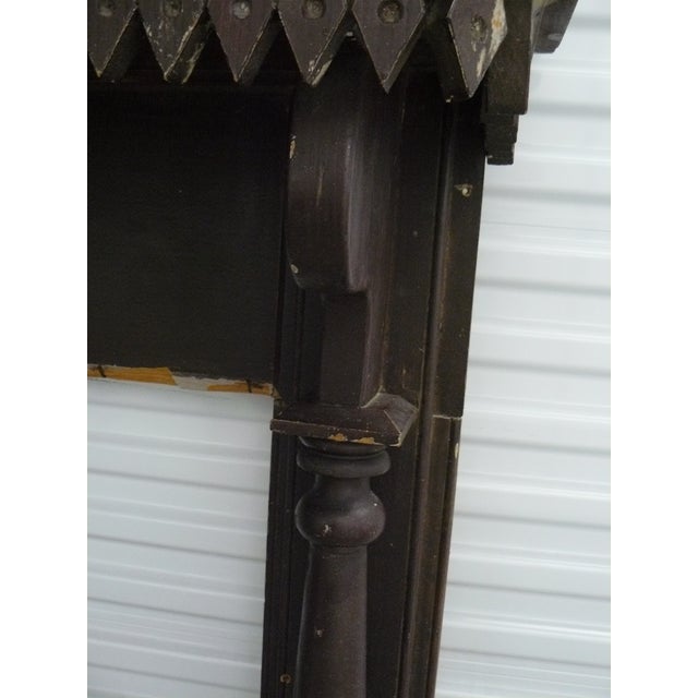 Wood Early 20th C. Folk Art Pine Mantle For Sale - Image 7 of 18