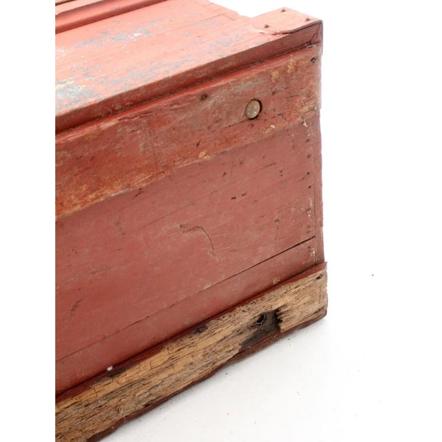 Antique Galvanized Top Wooden Chest For Sale - Image 12 of 12