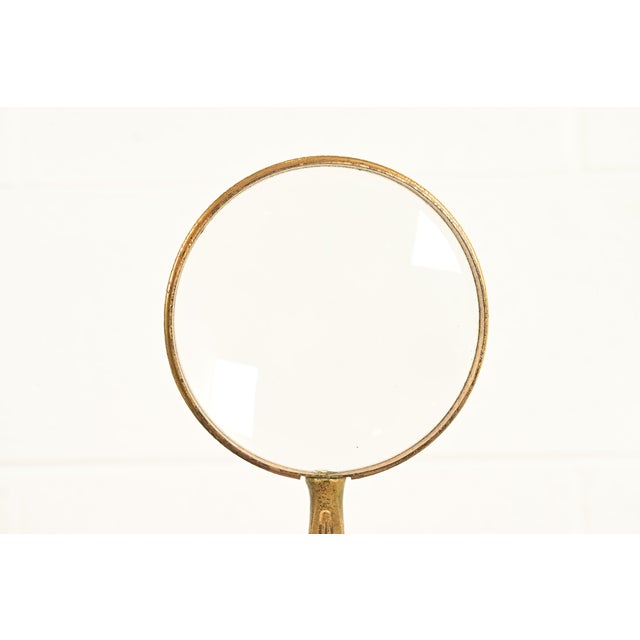 Tiffany Studios New York Graduate Pattern Bronze Doré Magnifying Glass For Sale - Image 9 of 13