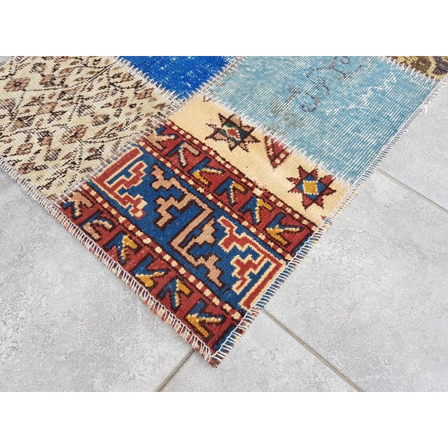 Accent Vintage Wool Runner For Sale - Image 9 of 10