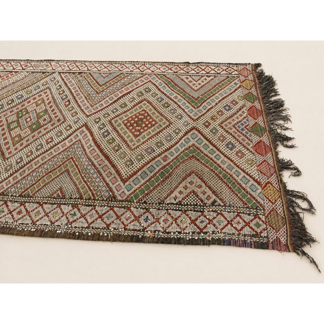 Vintage Moroccan Zemmour Hanbel Tribal Runner Rug, Circa 1960s For Sale - Image 13 of 17