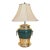 21st Century Hollywood Regency Emerald Green and Gold Metal Table Lamp For Sale